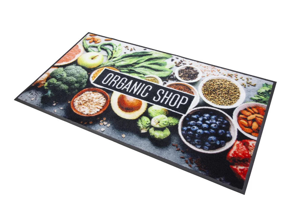 tapis d'entrée professionnel personnalisé avec logo de marque
