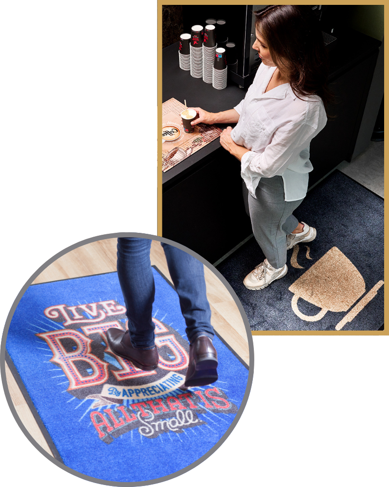 exemples de tapis personnalisés pour professionnels